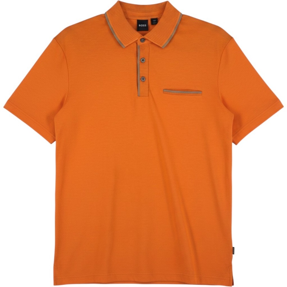 Hugo Boss Orange Pique Polo Shirt Men's M Old Money Preppy EUC